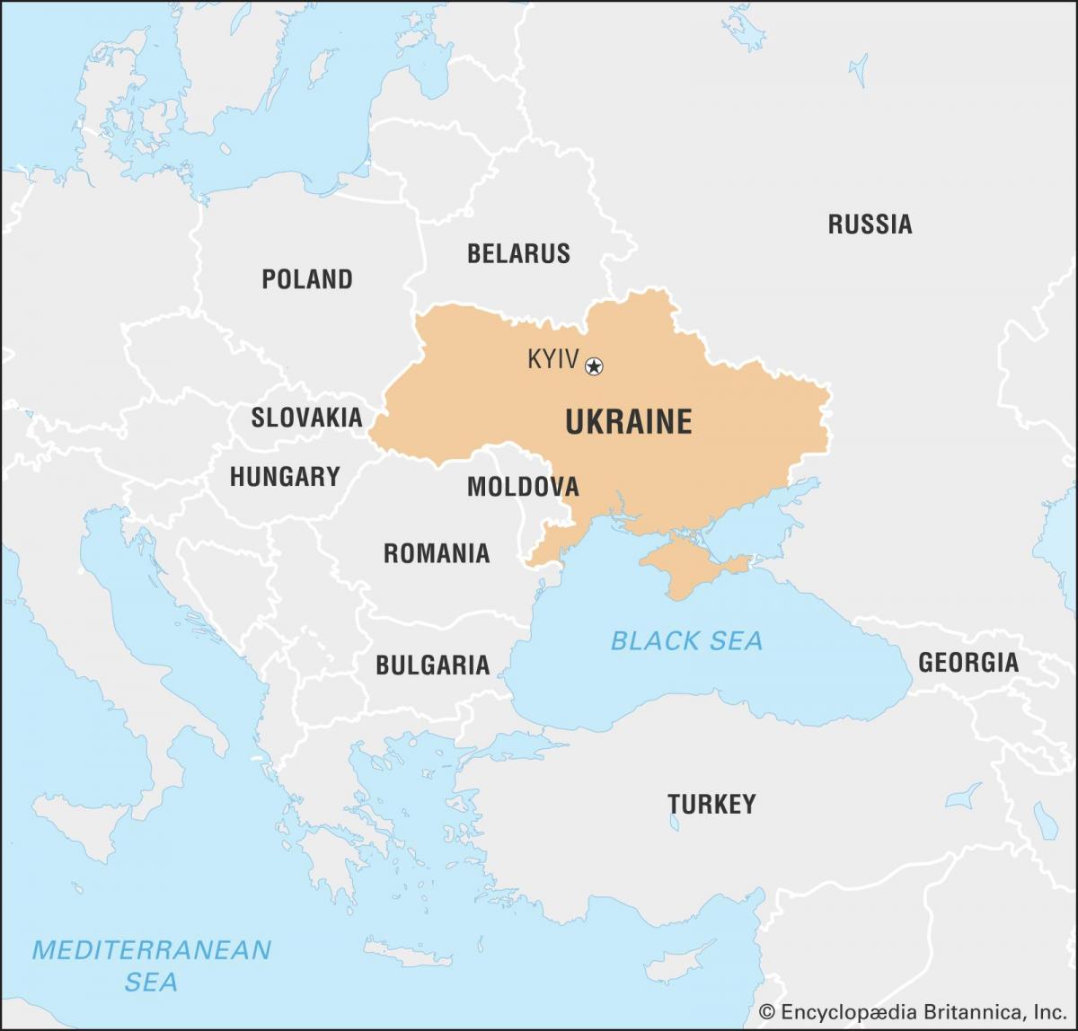 Mappa della capitale dell'Ucraina