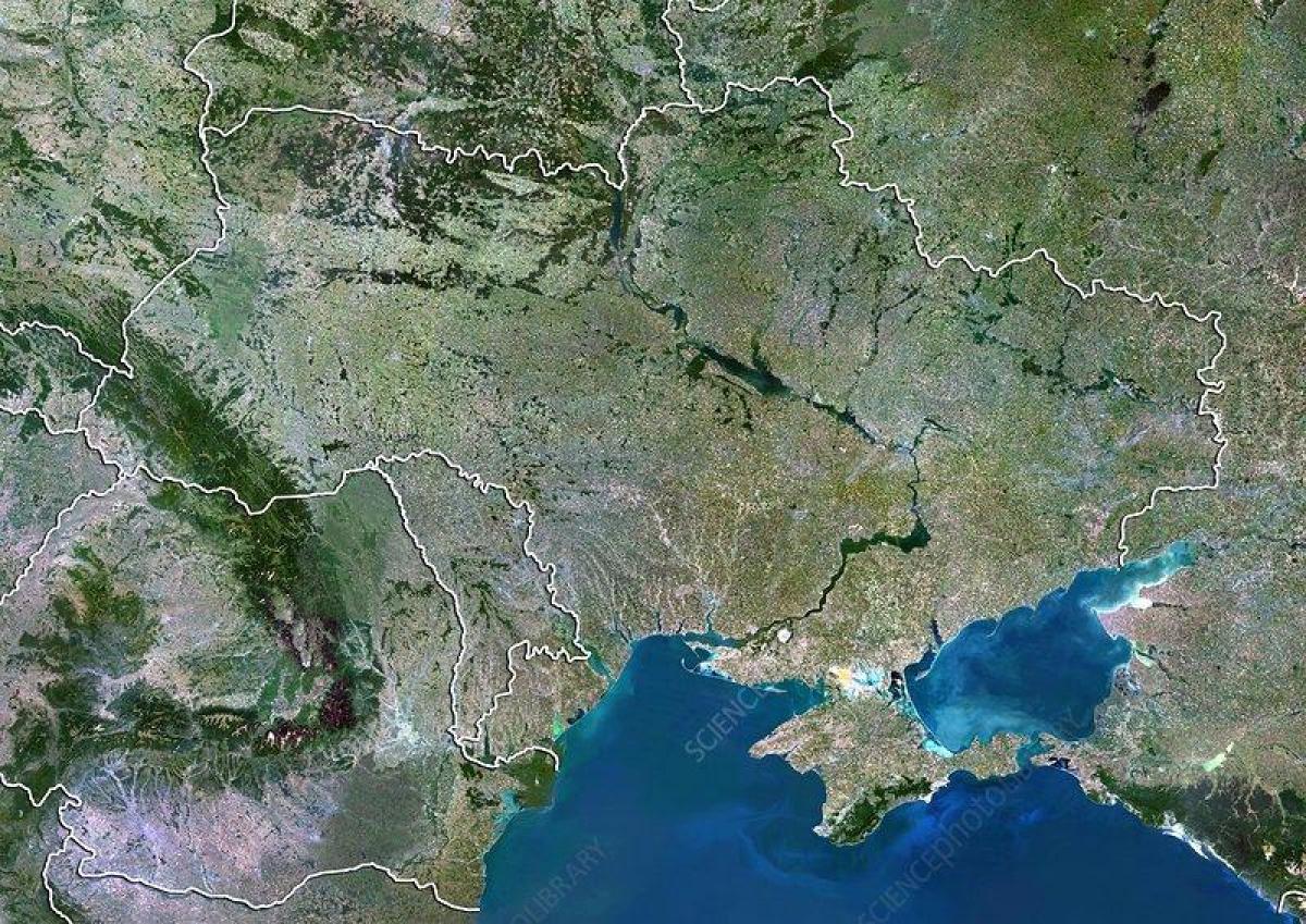 Ucraina mappa panoramica del cielo